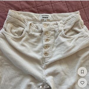 Reformation high waisted corduroy pants